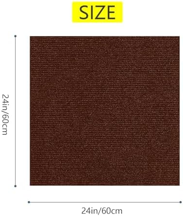 24 * 24in Peel and Stick Carpet Tiles, Self Adhesive Floor Squares - Image 2