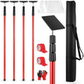 10FT Dust Barrier Poles Kit, 4 Pack Spring Retractable Zip Poles, by Unknown