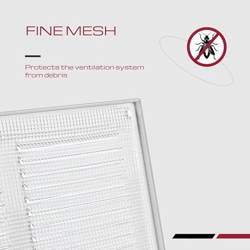 18x6 Vent Cover with Built-in Screen - Image 3