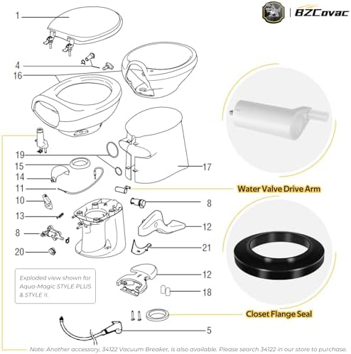 42048 Waste Ball Drive Arm Repair Kit Compatible - Image 3