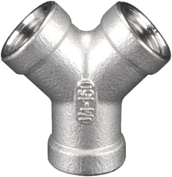 Stainless Steel 304 Tee NPT Female 1/4" Y Shaped 3 Way Cast Pipe Fitting by Unknown