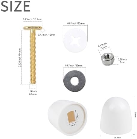 Toilet Floor Bolts and caps Closet, Toilet Bowl to Floor Bolts Kits - Image 2