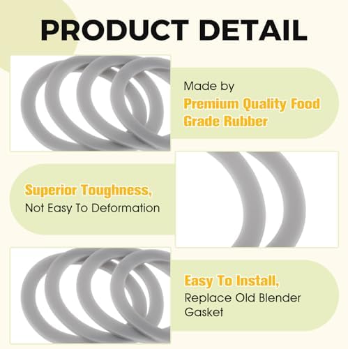 Replacement for Black Decker Blender Gasket Rubber Sealing O-Ring 4Pcs - Image 3