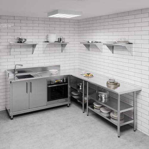AmGood 12 in. x 24 in. Stainless Steel Wall Mount Shelf - Image 2
