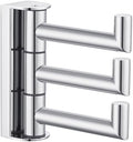 Angle Simple Swivel Towel Hook 3 Arms, Robe Coat Wall Hook, Polished Chrome by AngleSimple