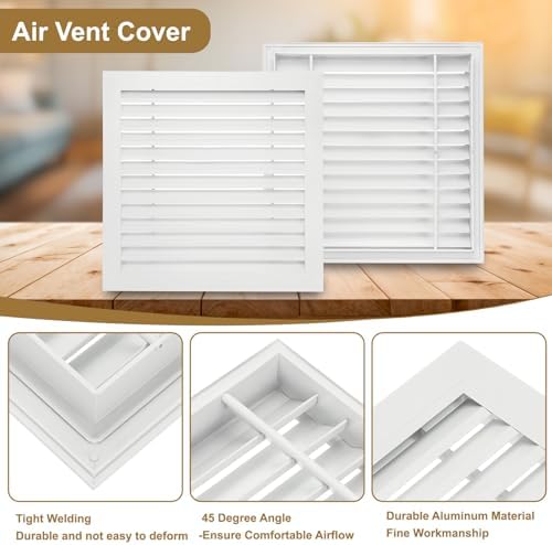 PATIKIL 18" x 18" Aluminum Return Grille, Air Supply Vent Cover Linear Bar - Image 3