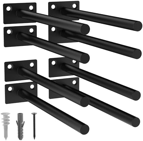 LEOPO 8-Pack 8 inch Floating Shelf Brackets, Hidden Shelf Bracket by FinestHomeDecor