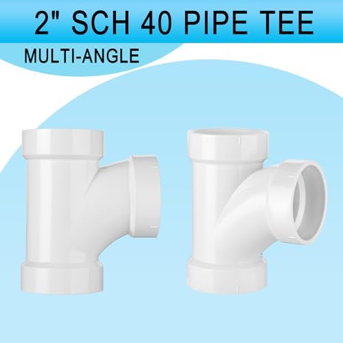 Asterbacks 2 inch PVC Tee T Schedule 40 White Pipe Fittings Connectors PPT-753 - Image 6