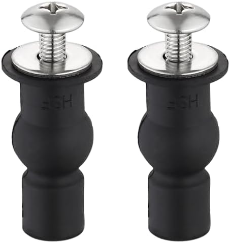 2 Pack Universal Toilet Seat Hinges Screw, Toilet Seat Screws Replacement kit by Unknown
