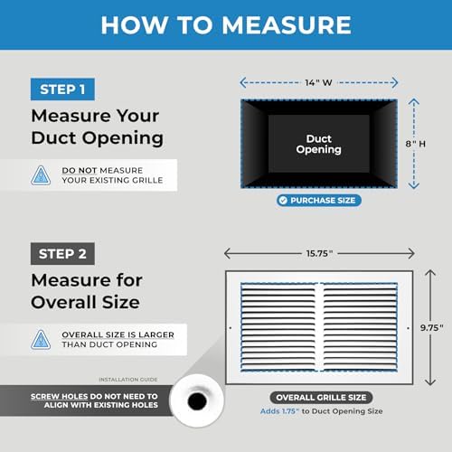 14" x 8" Baseboard Return Air Grille - Image 2