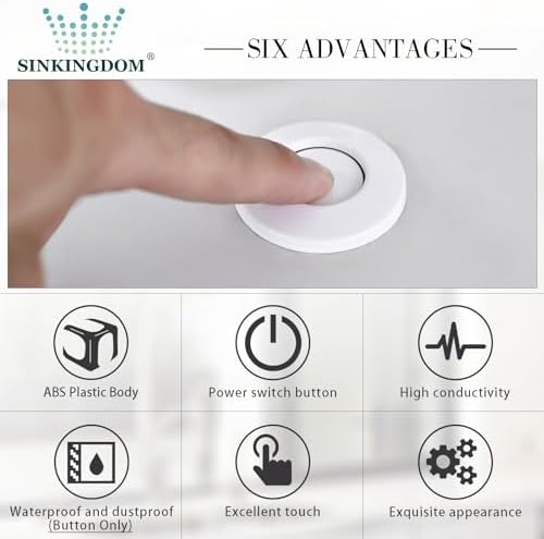 Garbage Disposal SinkTop Air Switch Kit, Brass Made Cover - Image 5