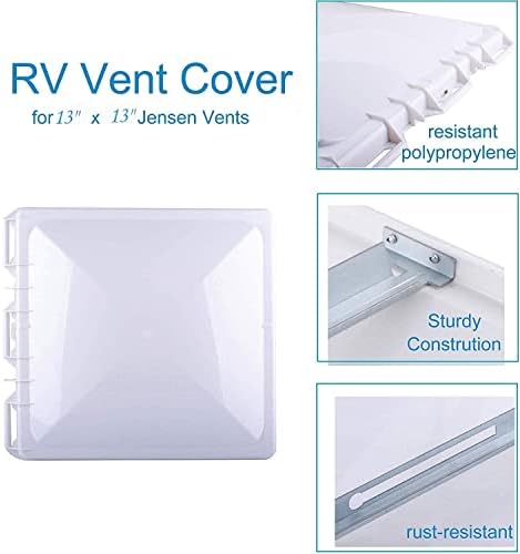 RV Roof Vent Cover Replacement 13" x 13", Check Size and Hinge Style - Image 4