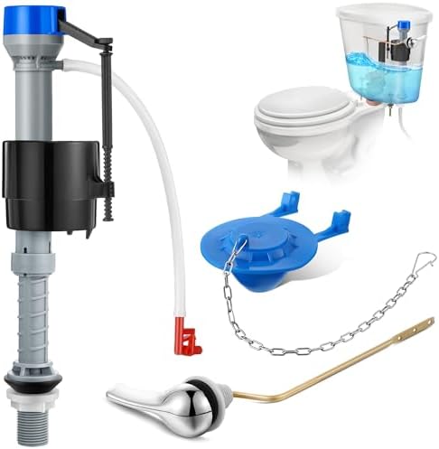 Saillong Universal Toilet Flusher Replacement Kit, Fill Valve, 2-Inch Flapper by Saillong