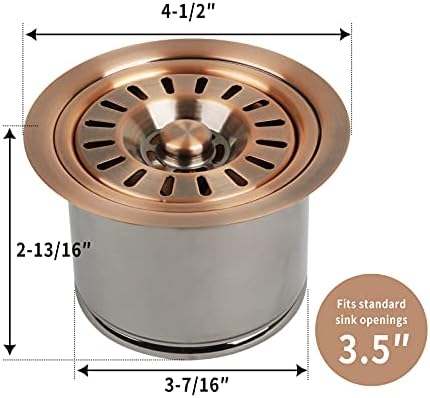Akicon Kitchen Sink Copper Finish Garbage Disposal Flange Stopper, One Size - Image 5