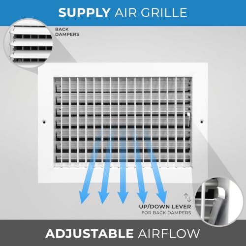HVAC Premium 12"w X 8"h Adjustable AIR Supply Diffuser - Image 4