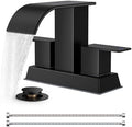 FORIOUS Bathroom Sink Faucet 4 Inch Centerset 2 or 3 Hole Matte Black by FORIOUS