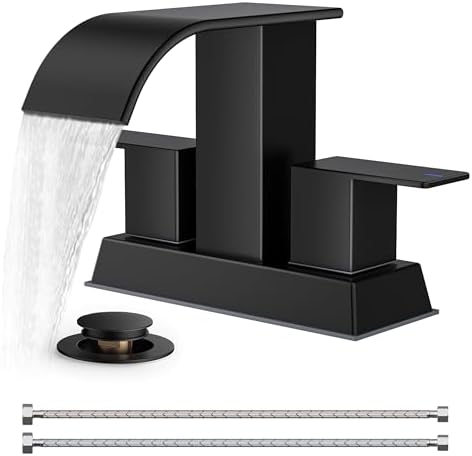 FORIOUS Bathroom Sink Faucet 4 Inch Centerset 2 or 3 Hole Matte Black by FORIOUS