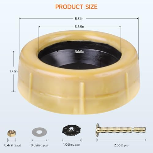 Jamini 1.57" Extra-Thick Toilet Wax Ring Kit - Image 6