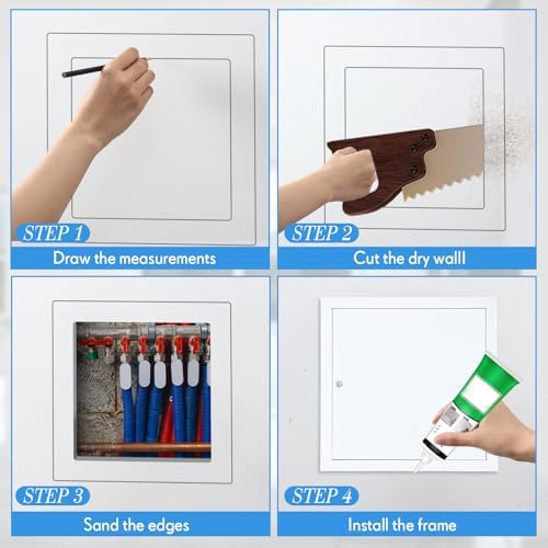 Gisafai Aluminum Access Panel for Drywall, 24 x 24 Inch - Image 6