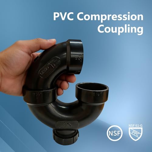 Lesso 1-1/2 Inch ABS P-Trap – HUB x HUB Connection - Image 2