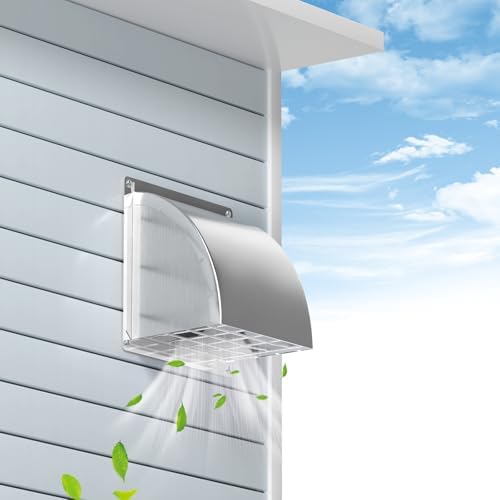 HG Power 4 Inch Dryer Vent Cover Outside by HGPOWER