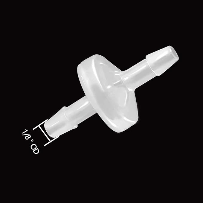 One Way Check Valve 1/8" Hose Barb Non Return Ozone Resistance Plastic Valve - Image 2
