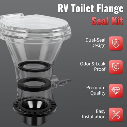 3IN RV Toilet Flange with Seal Kit Compatible with Dometic 300 310 320 - Image 4