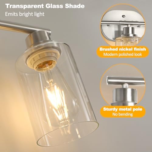 Unicozin Bathroom Light Fixtures, 5 Light Vanity Lights - Image 6