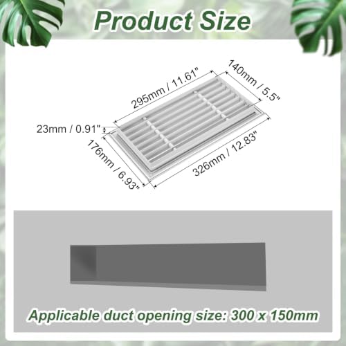 PATIKIL 12x6 Inch Linear Bar Air Vent Grille Aluminum Register Vent Cover - Image 2