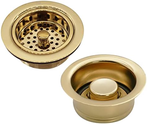 Westbrass D2165-01 Post Style Large Kitchen Basket Strainer by Westbrass