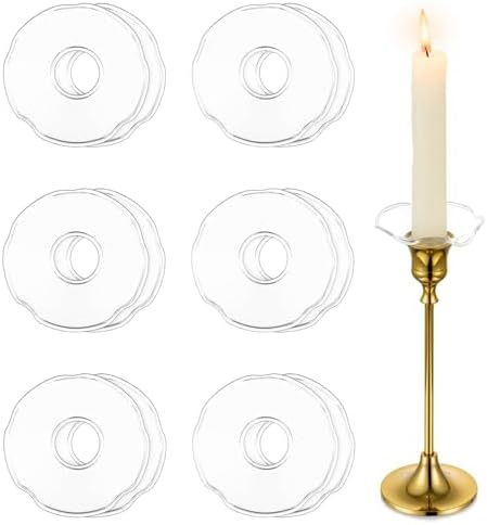 Hewory Glass Bobeches for Candlesticks by Hewory