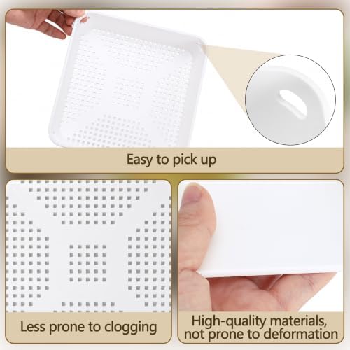 2 Pcs 8.3 Inch Floor Sink Drain Cover, Square Drain Basket Alternative - Image 3