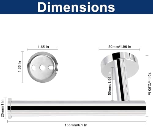 NearMoon Bathroom Toilet Paper Holder, Premium SUS304 Stainless Steel Rustproof - Image 5