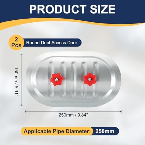PATIKIL 2Pcs 10" Round Duct Access Door, Duct Maintenance Access Door - Image 2
