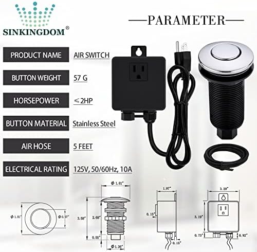 Garbage Disposal SinkTop Air Switch Kit - Image 2