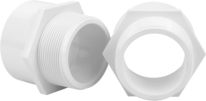 2Pack 3" PVC Male Adapter Pipe Fittings, 2-Way PVC Hose Adapter Coupling - Image 3