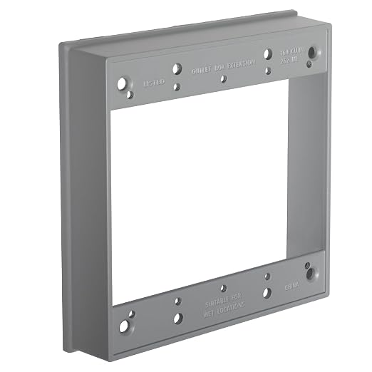 2-Gang Weatherproof Extension Ring, 1-1/32 in by XGGYA