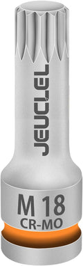 M18 Triple Square Impact Spline Bit Socket, 18mm 1/2" Drive Socket | 12 Point by JEUCLEL