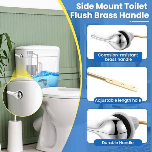 Saillong Universal Toilet Flusher Replacement Kit, Fill Valve, 2-Inch Flapper - Image 5