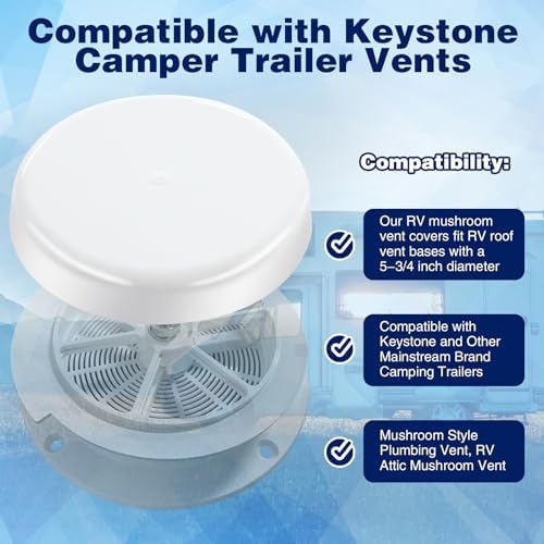 2 Pack RV Mushroom Vent Cap Compatible - Image 3