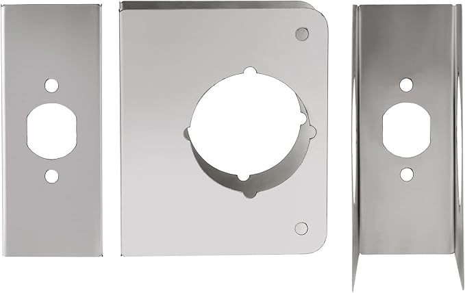 Door Reinforcement Plate, Stainless Steel, Fits 1-3/4" Doors, 2-3/8" Backset - Image 7
