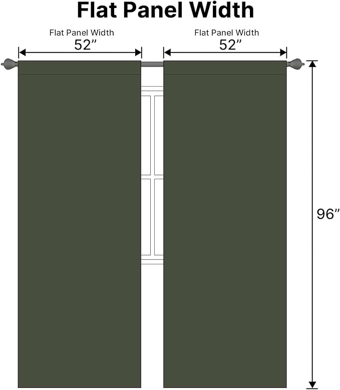 H.VERSAILTEX Blackout Curtains Thermal Insulated Window Treatment Panels Room - Image 7
