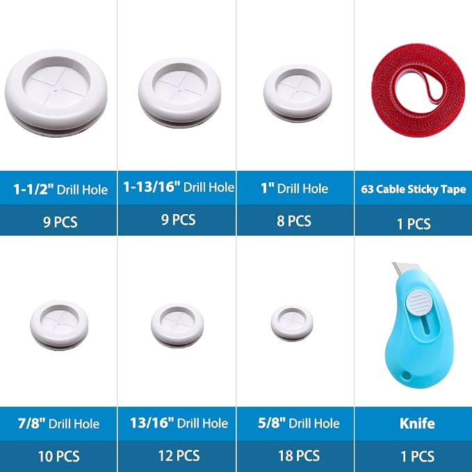 66Pcs Rubber Grommet Assorted Kit, Drill Hole Firewall Hole Plugs Wire - Image 5