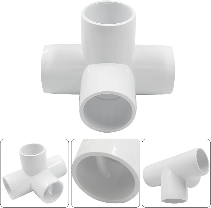 Piutouyar 4 Pcs 3/4" Elbow PVC Pipe Fitting, 4 Way | Furniture Grade Pipe - Image 4
