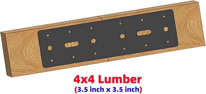 2PCS 11" X 3" Straight Steel Flat Plate, Heavy Duty Mending Plate Joining - Image 5