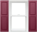 Homeside Raised Panel Vinyl Shutter 1 Pair 14-1/2in. x 67in. 330 Berry by Polaris