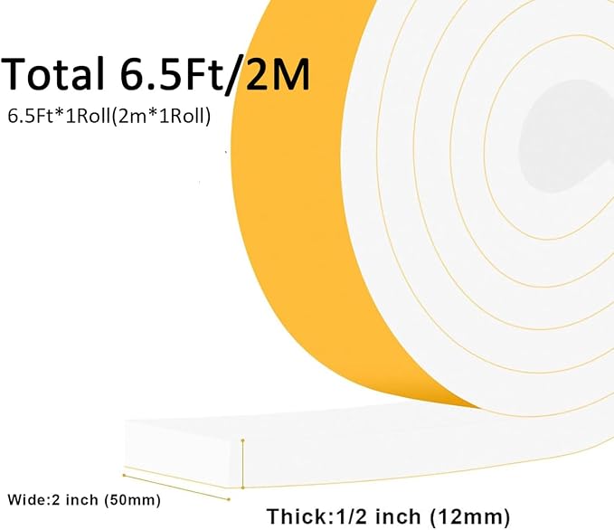 Extra Wide Heavy Duty Weather Stripping 2x1/2in, Doors & Windows | Strong - Image 5