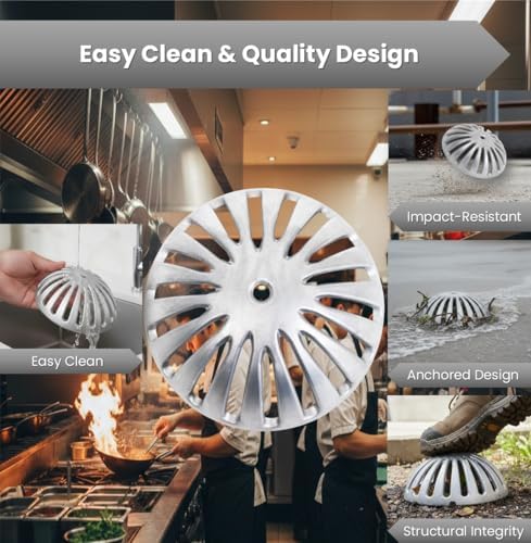 Leyso Heavy Duty Aluminum Dome Floor Drain Cover and Drain Strainer, Removable - Image 6