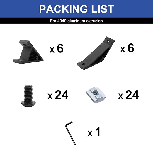 12pcs 4040 45/135 Degree Angle Corner Bracket 4040 Extrusion Hardware T-Slot - Image 3