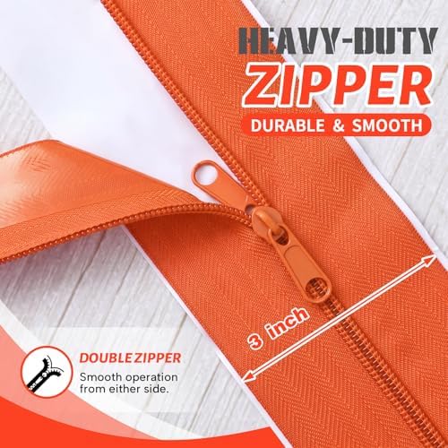 Tigeen 4 Roll Heavy Duty Zipper Door Dust Barriers 7 ft x 16 Inch - Image 2